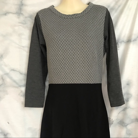 LOFT Dresses & Skirts - NWOT Ann Taylor Loft Color block Grey Dress size 8